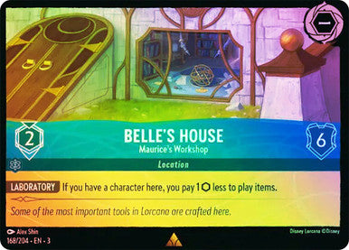 Belle's House - Maurice's Workshop (Into the Inklands 168/204) Rare - Near Mint Cold Foil