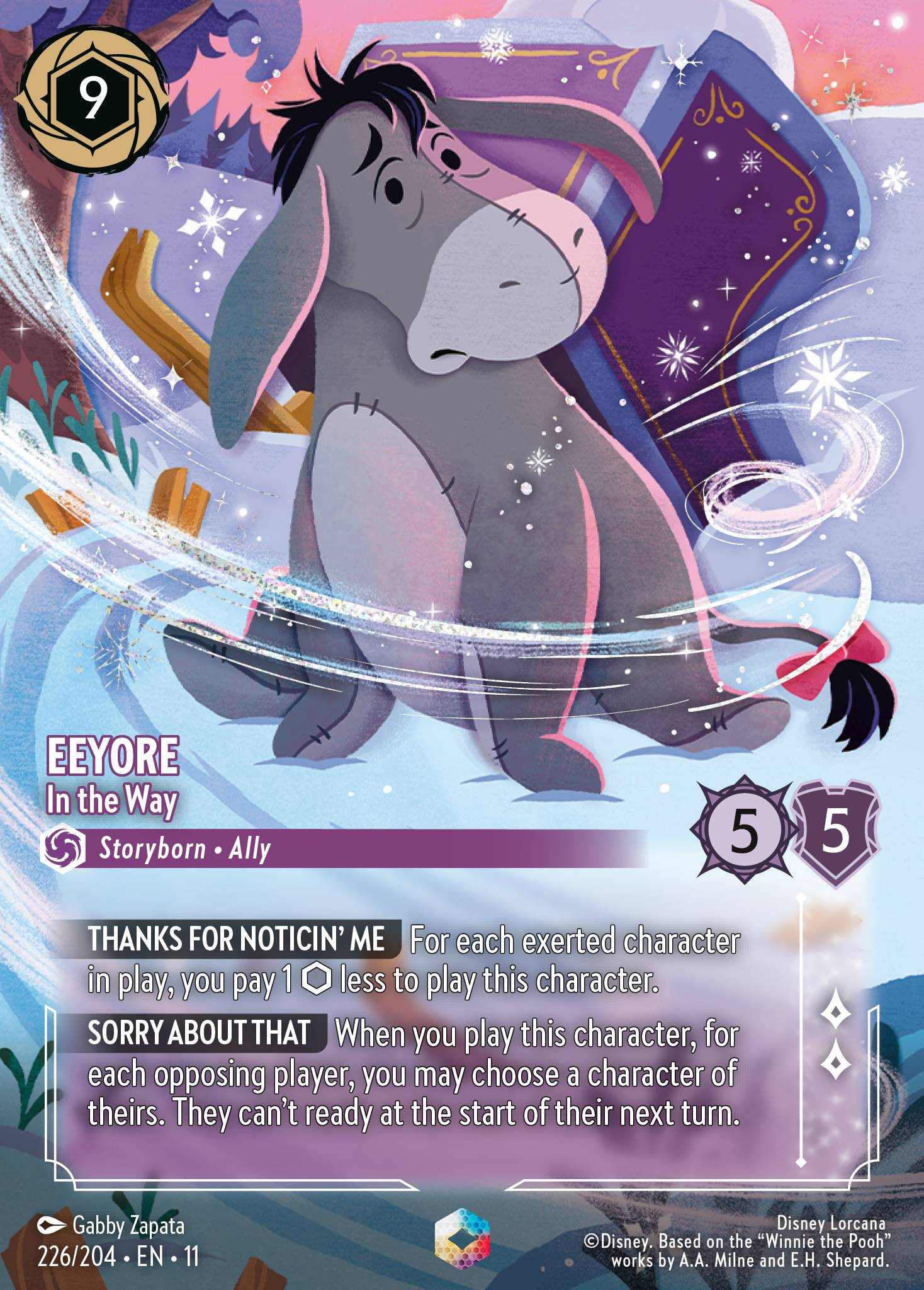 Eeyore - In the Way  (226/204 - Winterspell)  Enchanted