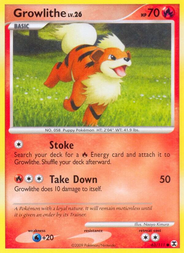 Growlithe - 63/111 (RR) Common - Near Mint Reverse Holofoil