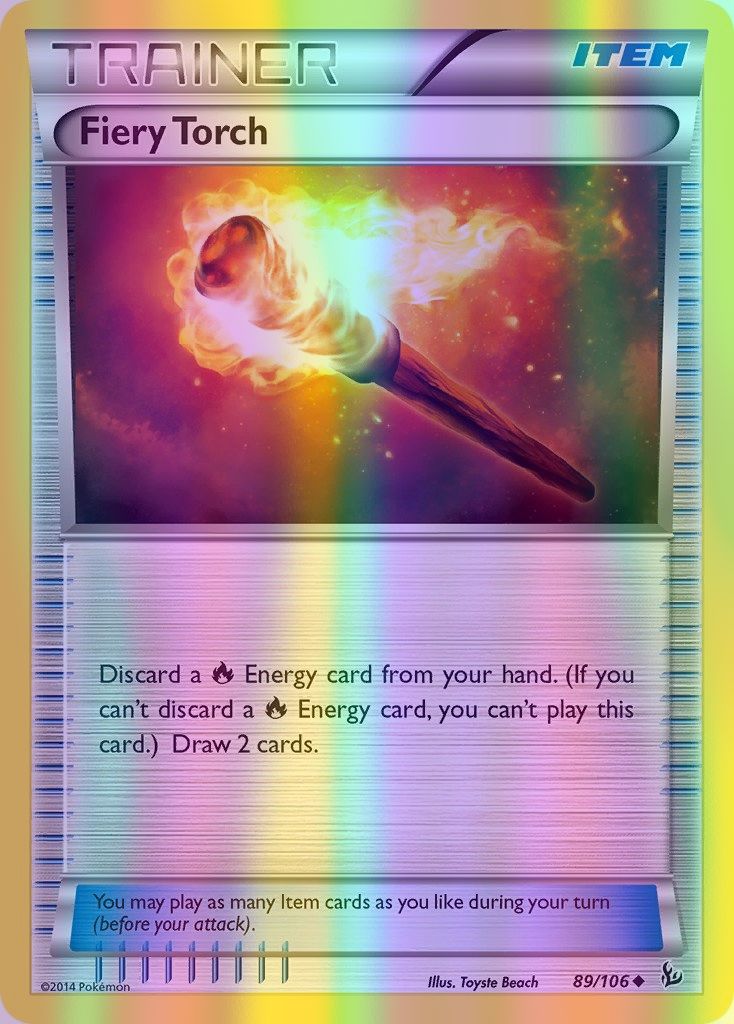 Fiery Torch - 089/106 (FLF) Uncommon - Near Mint Reverse Holofoil