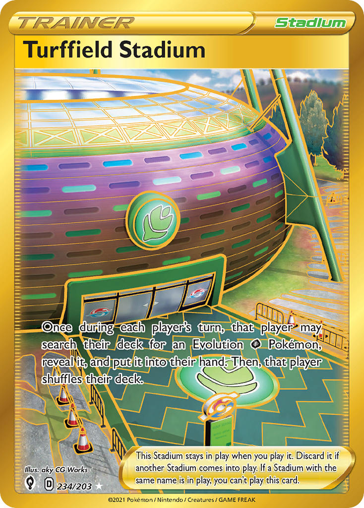 Turffield Stadium (Secret) - 234/203 (SWSH07) Secret Rare - Near Mint Holofoil