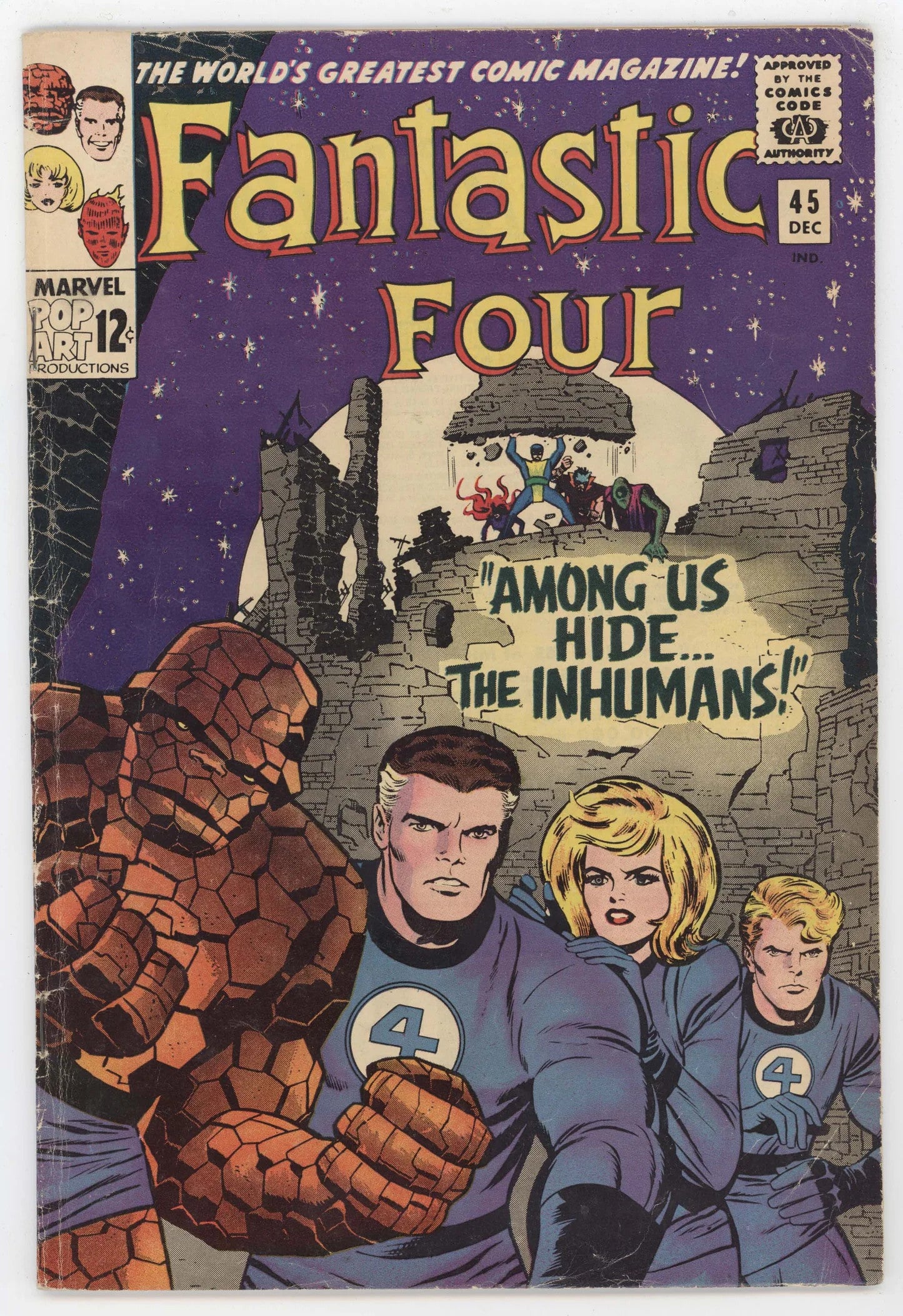 Fantastic Four (1961 Series) #45 (5.0) 1st App. of The Inhumans. 1st Cameo App. of Black Bolt