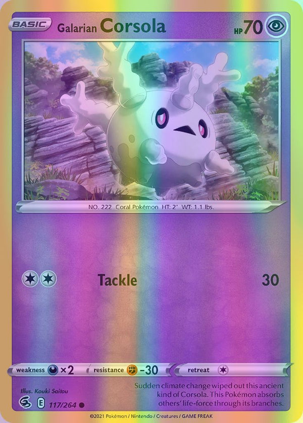 Galarian Corsola - 117/264 (SWSH08) Common - Near Mint Reverse Holofoil