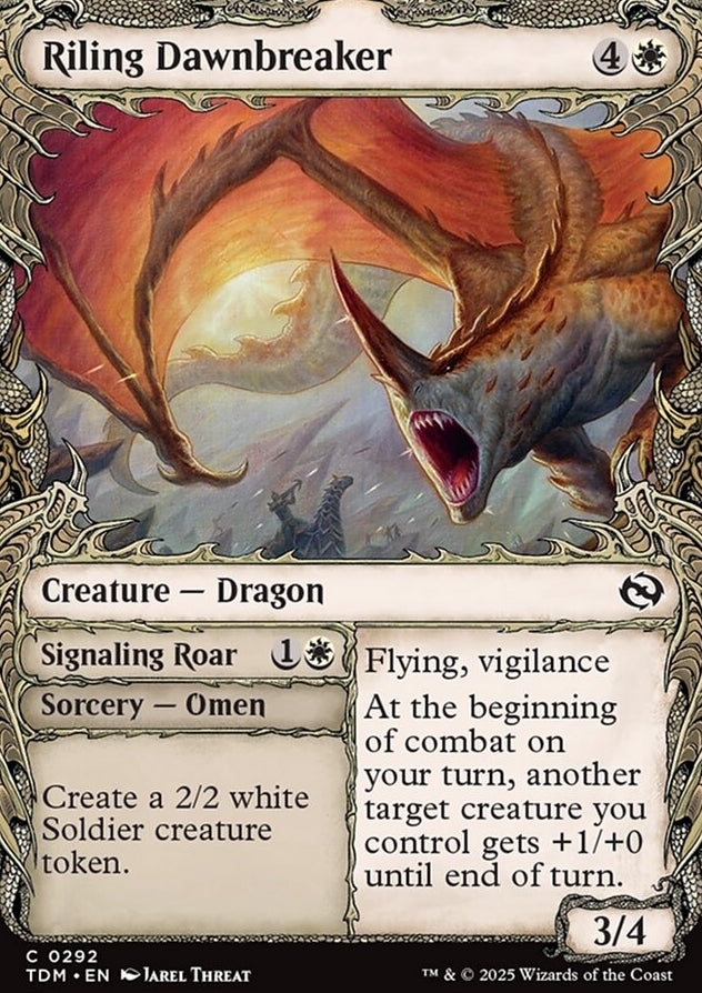 Riling Dawnbreaker // Signaling Roar [ #0292 Draconic Showcase ] (TDM-C)