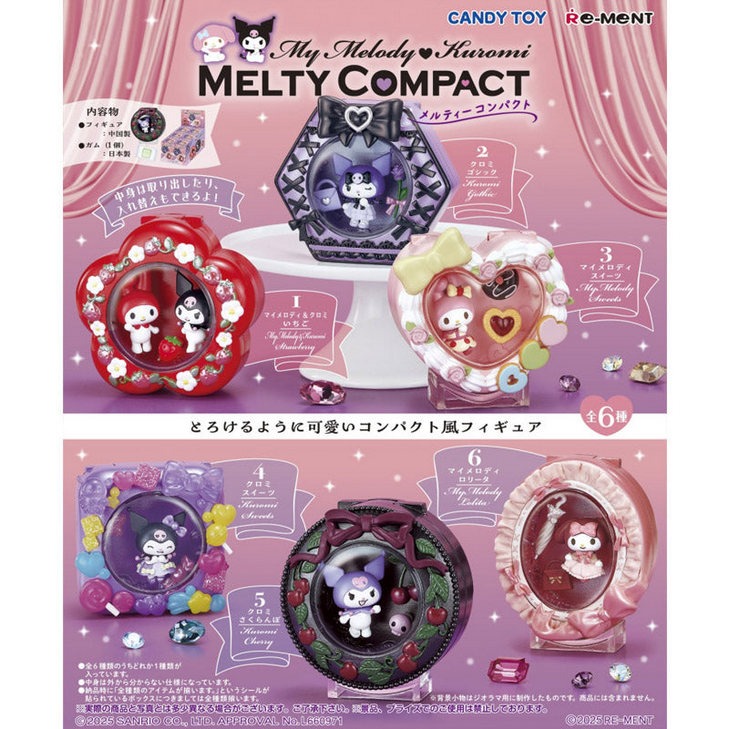 My Melody Kuromi Melty Compact: Blind Box