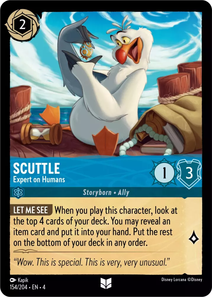 Scuttle - Expert on Humans (Ursula's Return 154/204) Uncommon - Near Mint