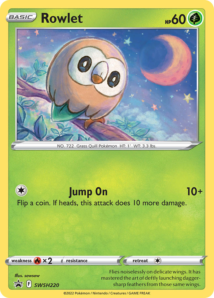 Rowlet - SWSH220 (SWSH:PR) Promo - Near Mint Holofoil