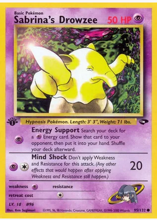 Sabrina's Drowzee - 095/132 (G2) Common - Near Mint 1st Edition