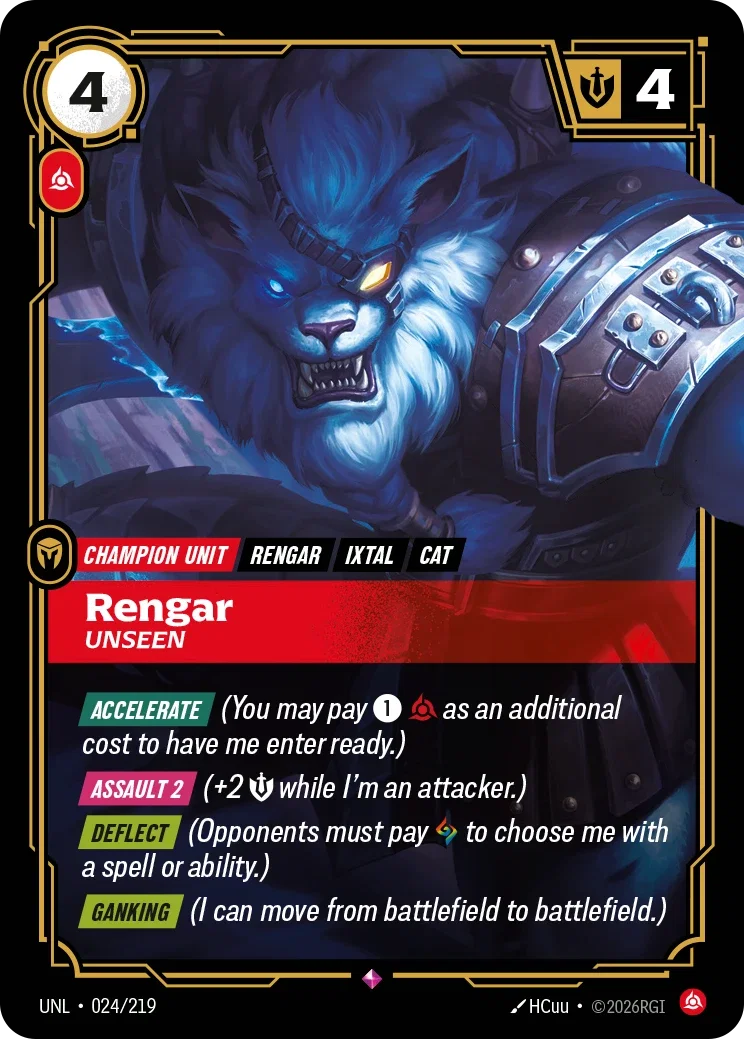 Rengar - Unseen - 024/219 (UNL)  Rare