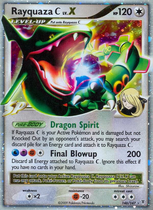 Rayquaza C Lv.X - 146/147 (SV) Ultra Rare - Moderate Play Holofoil