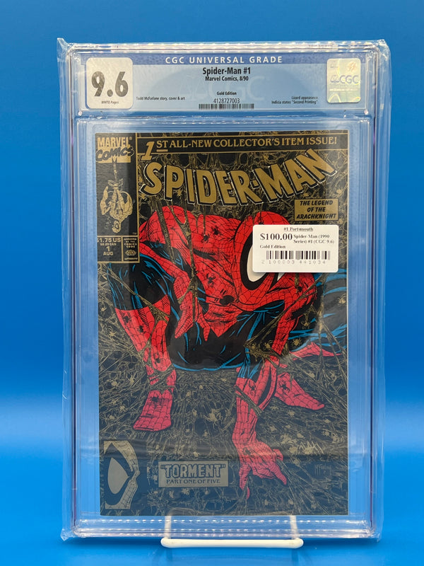 Spider-Man (1990 Series) #1 (CGC 9.6) Gold Edition Second Printing