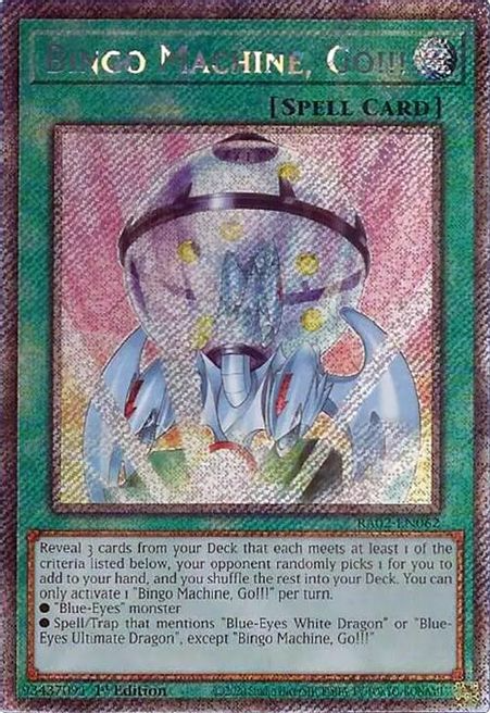 Bingo Machine, Go!!! (RA02-EN062) Platinum Secret Rare - Near Mint 1st Edition