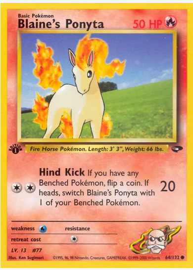 Blaine's Ponyta (64/132) 1st Edition