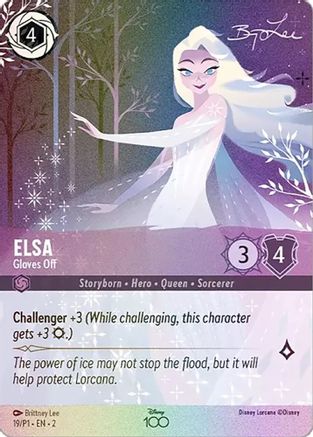 Elsa - Gloves Off (Alternate Art) (Disney100 Promos 19/P1) Promo - Near Mint Holofoil