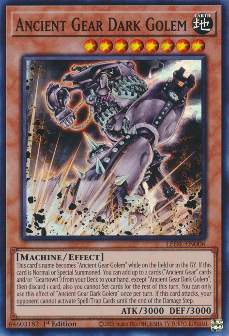 Ancient Gear Dark Golem (LEDE-EN006) Super Rare - Near Mint 1st Edition