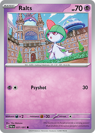 Ralts - 027/091 (PAF) Common - Near Mint