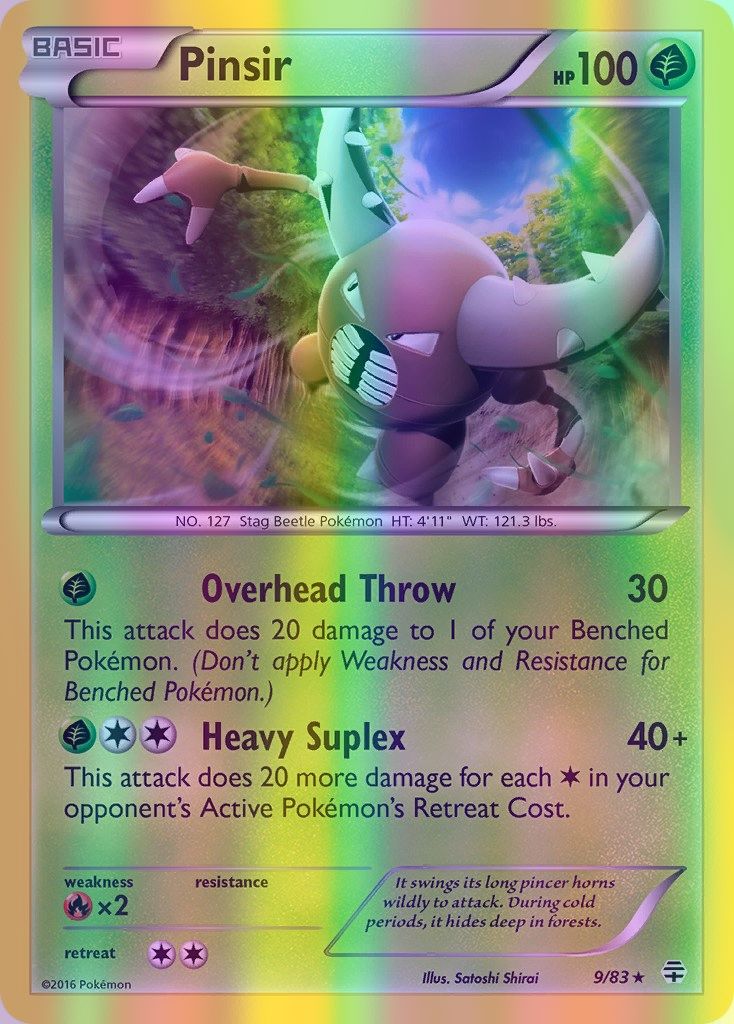 Pinsir - 009/083 (GEN) Rare - Near Mint Reverse Holofoil