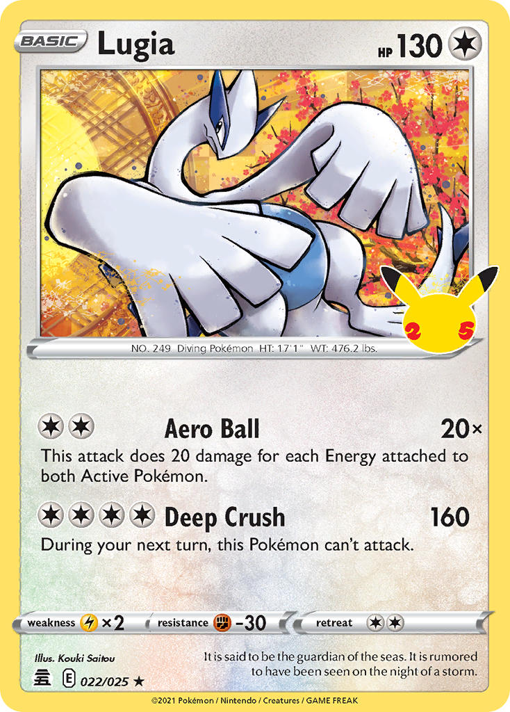 Lugia - 022/025 (CLB) Holo Rare - Near Mint Holofoil