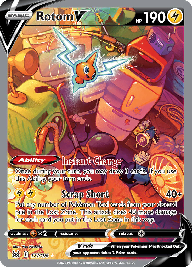 Rotom V (Alternate Full Art) - 177/196 (SWSH11) Ultra Rare - Near Mint Holofoil
