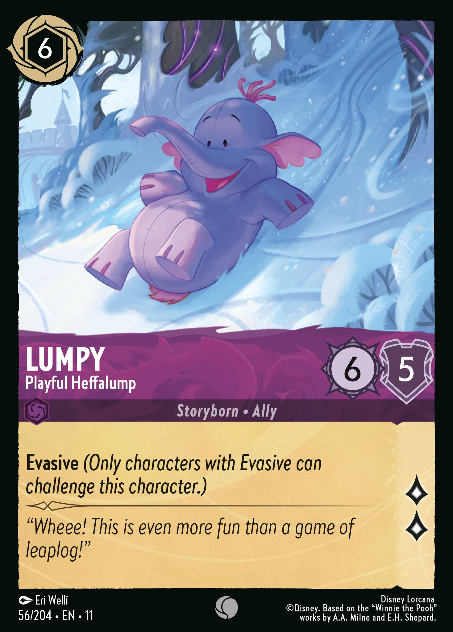 Lumpy - Playful Heffalump (056/204 - Winterspell)  Common