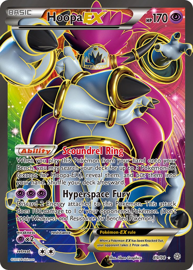 Hoopa EX (Full Art) - 089/098 (AOR) Ultra Rare - Near Mint Holofoil