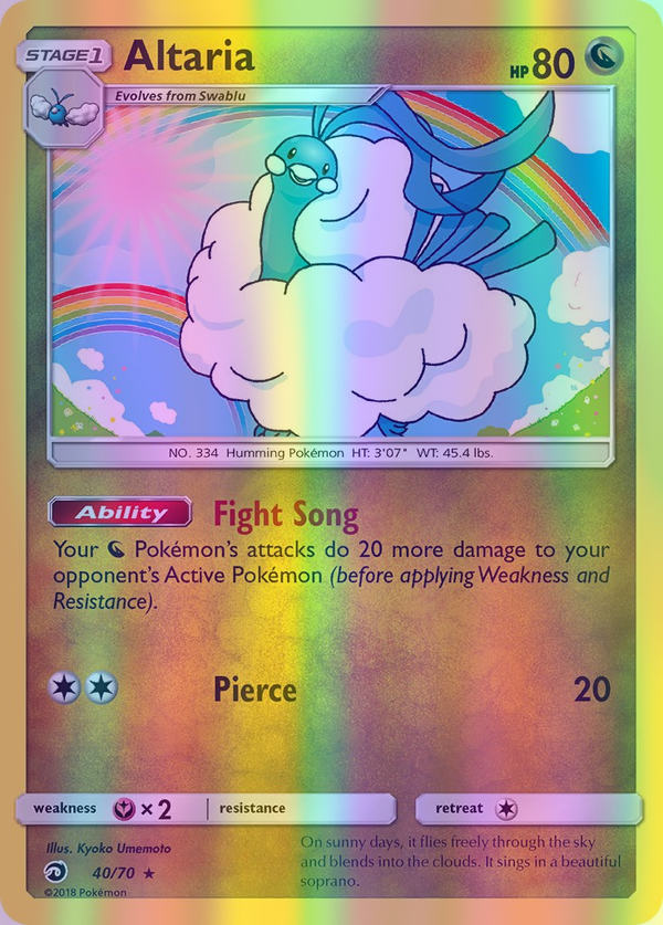 Altaria - 40/70 (DRM) Holo Rare - Near Mint Reverse Holofoil