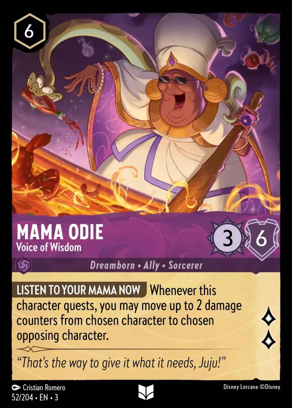 Mama Odie - Voice of Wisdom (Into the Inklands 052/204) Uncommon - Near Mint