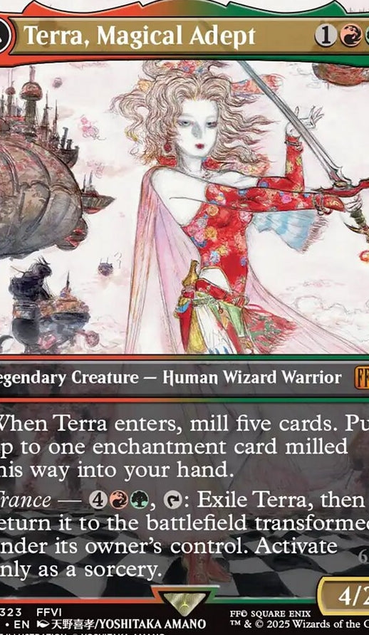 Terra, Magical Adept // Esper Terra [ #0323 Borderless Alternate Art ] (FIN-M)