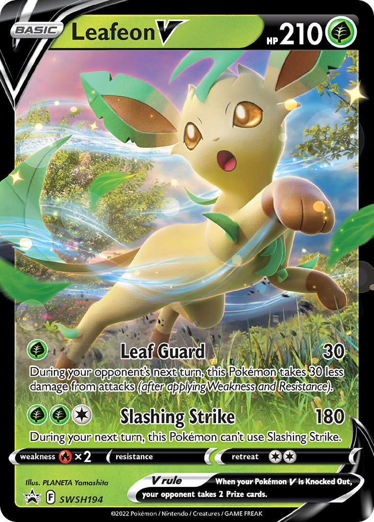 Leafeon V - SWSH194 (SWSH:PR) Promo - Near Mint Holofoil