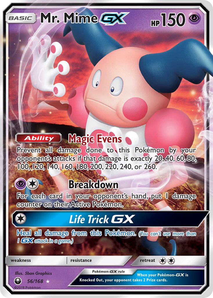 Mr. Mime GX - 056/168 (CES) Ultra Rare - Near Mint Holofoil