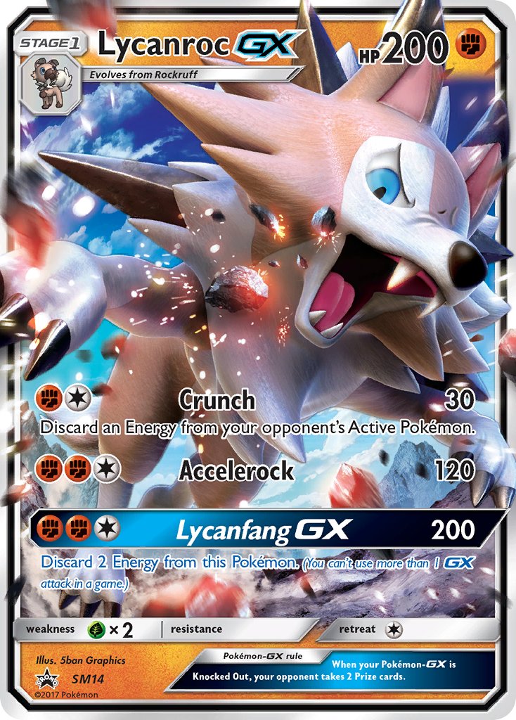 Lycanroc GX - SM14 (SM:PR) Promo - Near Mint Holofoil