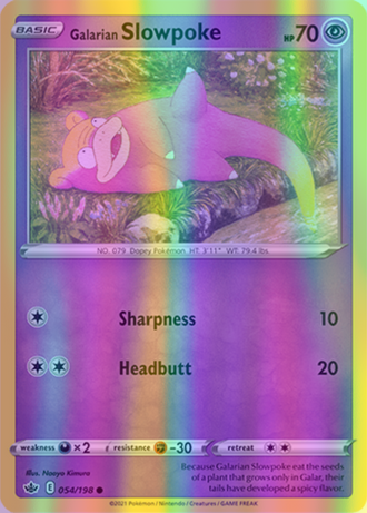 Galarian Slowpoke - 054/198 (SWSH06) Common - Near Mint Reverse Holofoil