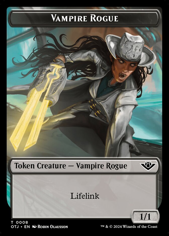 Vampire Rogue Token [#0008] // Mercenary Token [#0010] (OTJ-T)