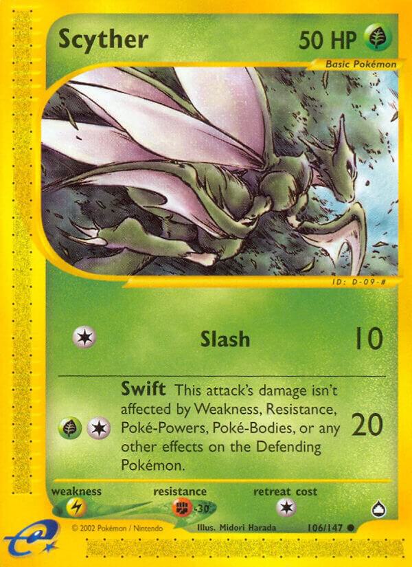 Scyther - 106/147 (AQ) Common - Moderate Play