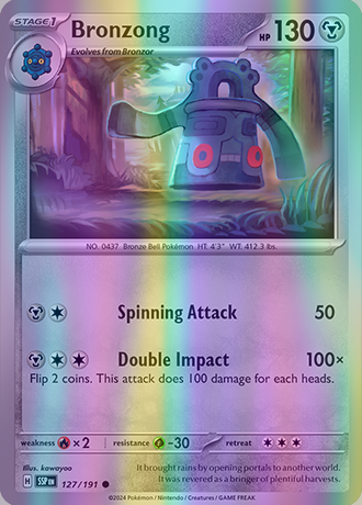 Bronzong - 127/191 (SSP) Common - Near Mint Reverse Holofoil