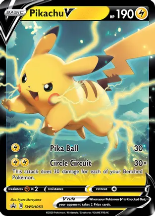 Pikachu V - SWSH063 (SWSH:PR) Promo - Near Mint Holofoil