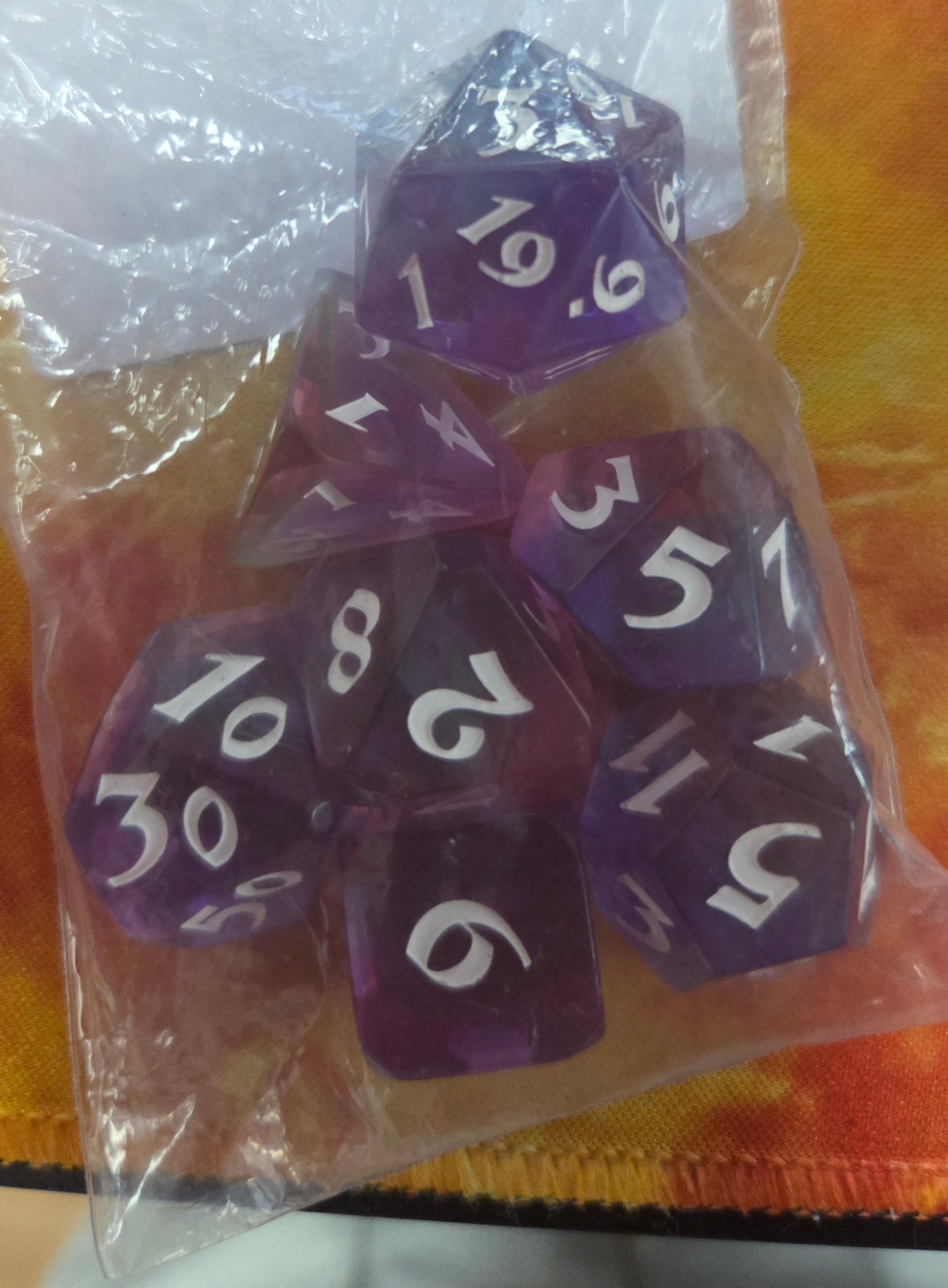 Random Dice Set - Purple Translucent