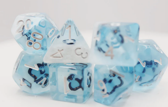 Frozen Penguin RPG Dice Set