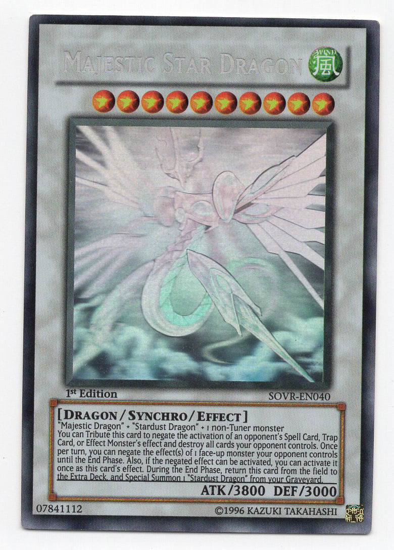 Majestic Star Dragon (SOVR-EN040) Ghost Rare - Moderate Play 1st Edition