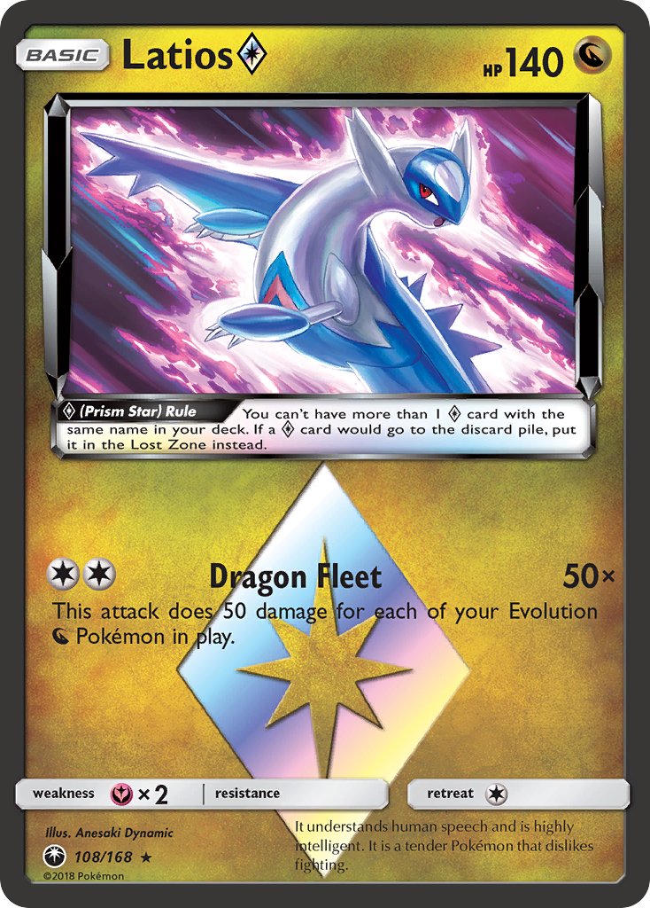 Latios Prism Star - 108/168 (CES) Prism Rare - Near Mint Holofoil