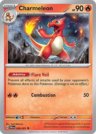 Charmeleon - 008/091 (PAF) Uncommon - Near Mint