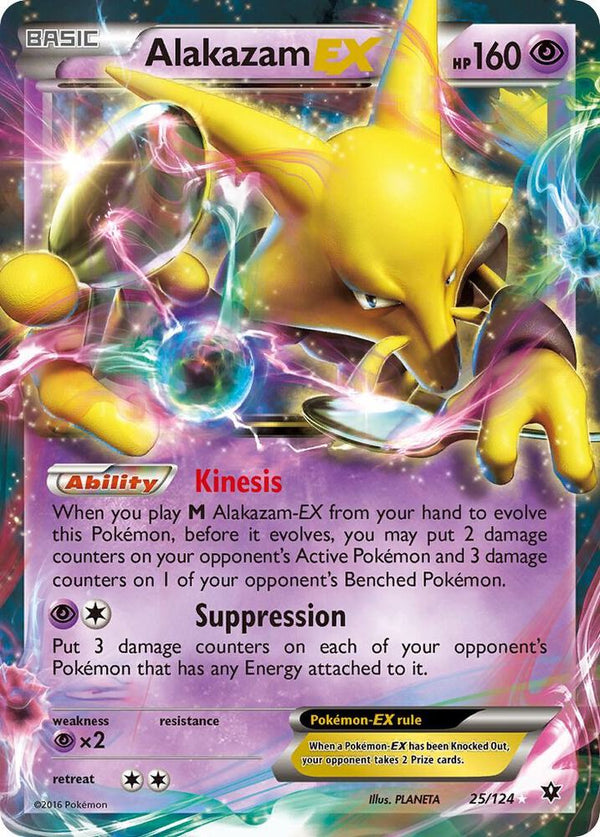 Alakazam EX - 25/124 (FCO) Ultra Rare - Moderate Play