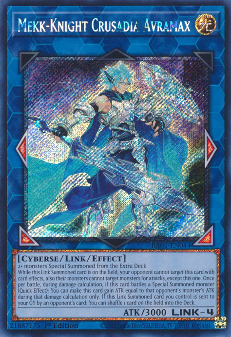 Mekk-Knight Crusadia Avramax (RA01-EN044) Platinum Secret Rare - Near Mint 1st Edition