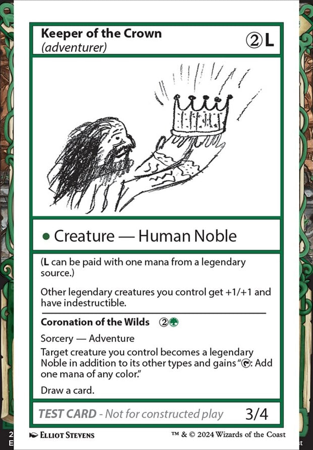Keeper of the Crown // Coronation of the Wilds [#0339 Playtest] (MB2-R)