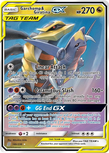 Garchomp & Giratina GX  - 146/236 (UNM) Ultra Rare