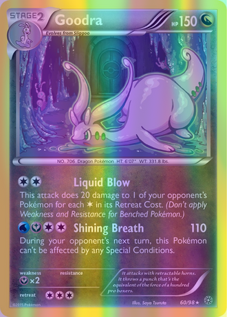 Goodra - 060/098 (AOR) Holo Rare - Near Mint Reverse Holofoil