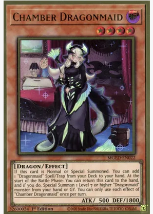 Chamber Dragonmaid  (MGED-EN022) Gold Rare - Near Mint 1st Edition