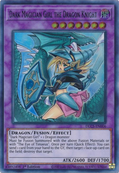 Dark Magician Girl the Dragon Knight (DLCS-EN006) (Green Variant) (Alternate Art)