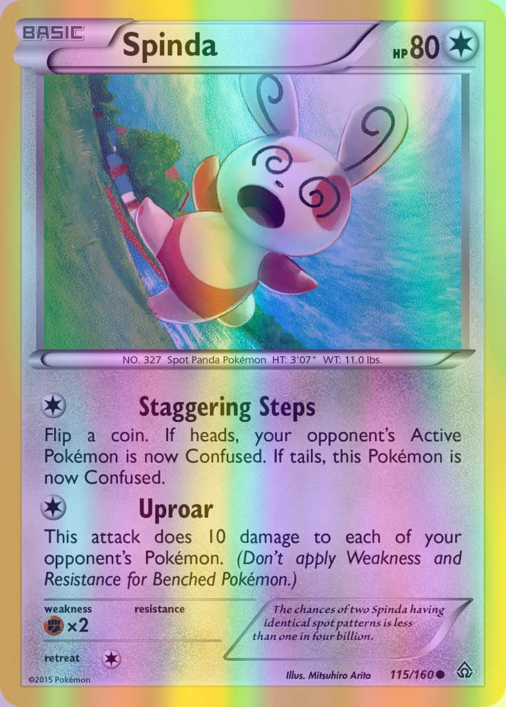 Spinda - 115/160 (PRC) Common - Near Mint Reverse Holofoil