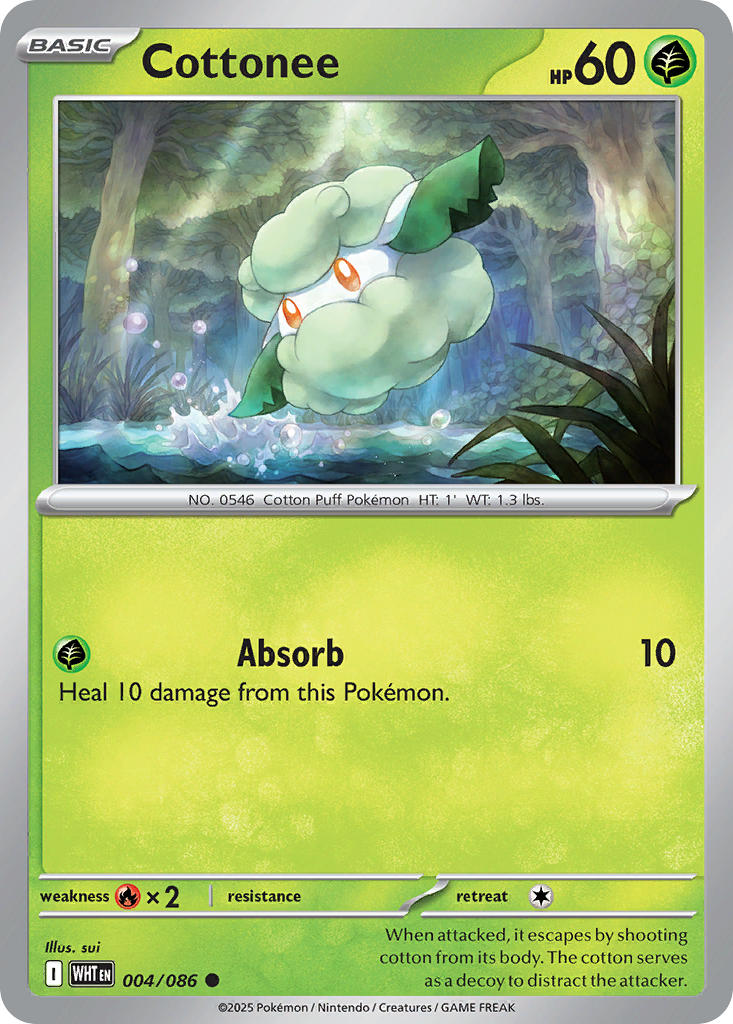 Cottonee (Master Ball Pattern) - 004/086 (WHT) Common